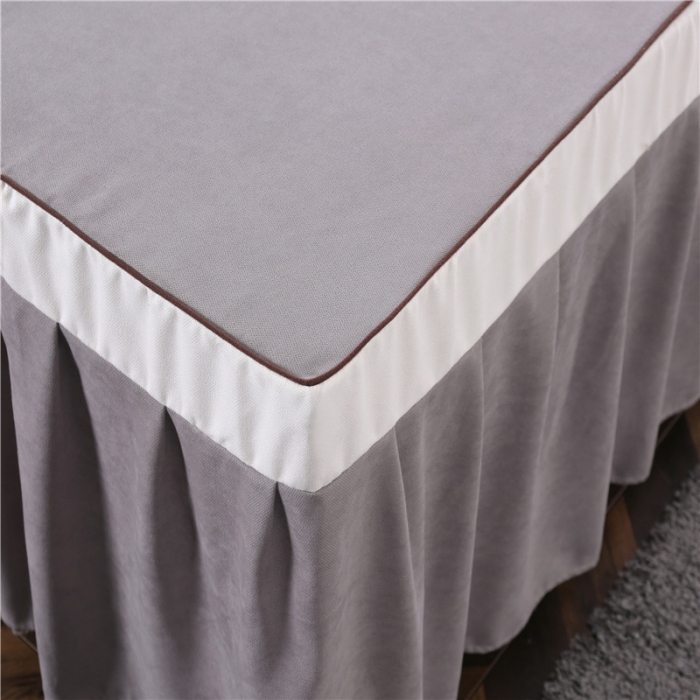 91家纺网 家纺一手货源 找家纺 不打烊家纺 2025新款美容床罩套件百里挑一A款灰色