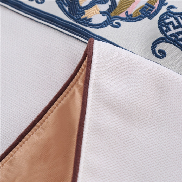 91家纺网 家纺一手货源 找家纺 不打烊家纺  2025新款美容床罩套件百里挑一A款蓝色