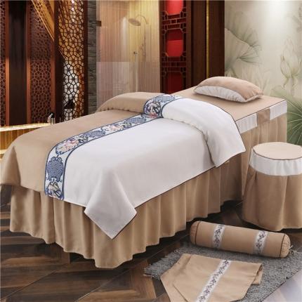 91家纺网 家纺一手货源 找家纺 不打烊家纺 2025新款美容床罩套件百里挑一A款驼色