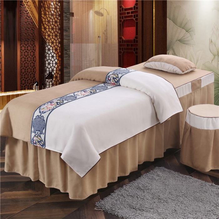 91家纺网 家纺一手货源 找家纺 不打烊家纺 2025新款美容床罩套件百里挑一A款驼色