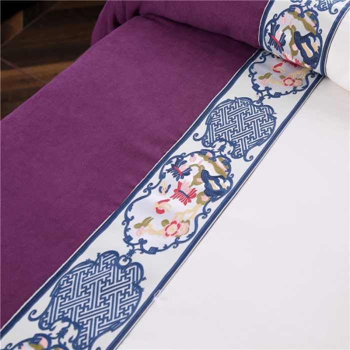 91家纺网 家纺一手货源 找家纺 不打烊家纺2025新款美容床罩套件百里挑一A款紫色