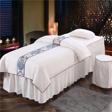 不打烊家纺 2025新款美容床罩套件百里挑一A款白色