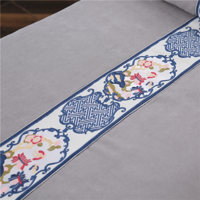 91家纺网 家纺一手货源 找家纺 不打烊家纺2021新款美容床罩套件百里挑一B款灰色