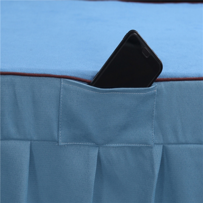 91家纺网 家纺一手货源 找家纺 不打烊家纺 2021新款美容床罩套件百里挑一B款蓝色