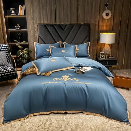 （总）安妮家居 2021新款皇冠100s长绒棉四件套