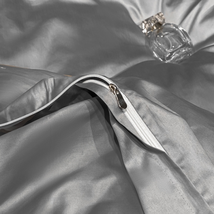 91家纺网 家纺一手货源 找家纺 安妮家居 2021新款皇冠100s长绒棉四件套 高级灰