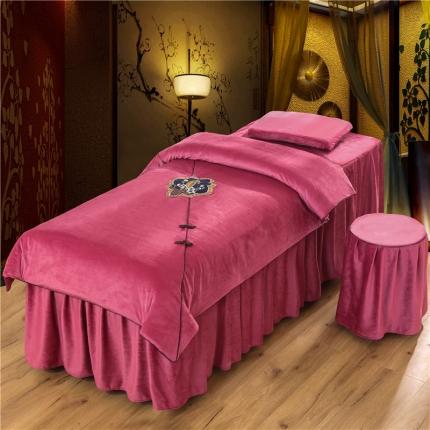 （总）不打烊家纺2021新款水晶绒款美容床罩古韵新生系列