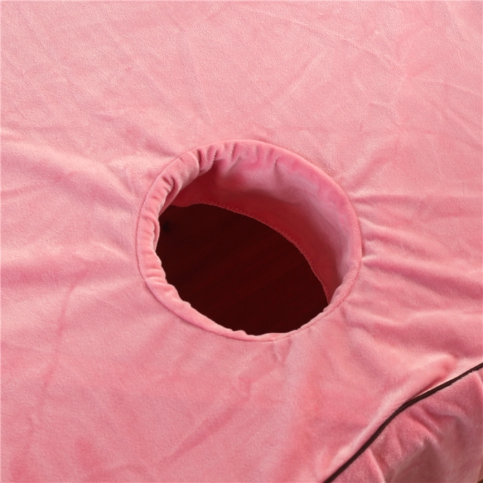 91家纺网 家纺一手货源 找家纺 不打烊家纺2021新款水晶绒款美容床罩古韵新生系列粉色