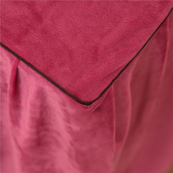 91家纺网 家纺一手货源 找家纺 不打烊家纺 2021新款水晶绒款美容床罩古韵新生系列玫红