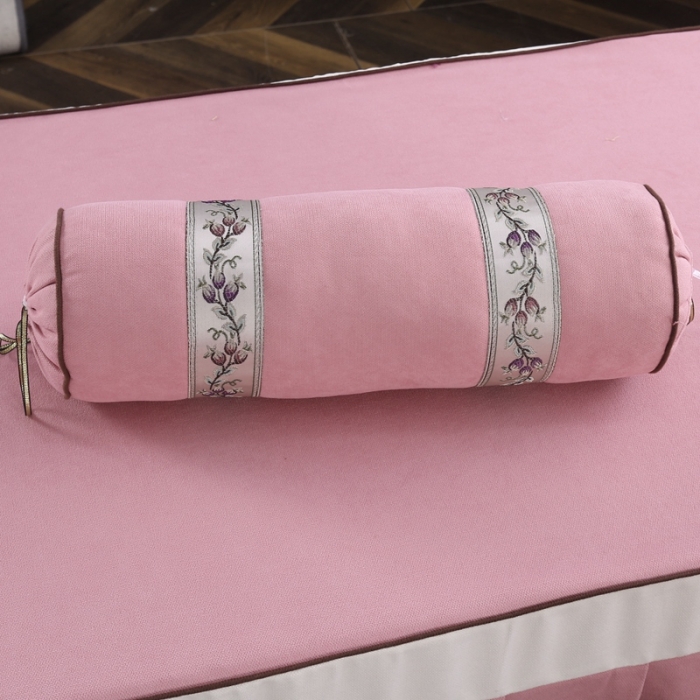 91家纺网 家纺一手货源 找家纺 不打烊家纺2025新款美容床罩四件套国色天香A款粉色