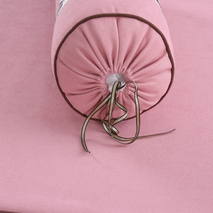 91家纺网 家纺一手货源 找家纺 不打烊家纺2025新款美容床罩四件套国色天香A款粉色