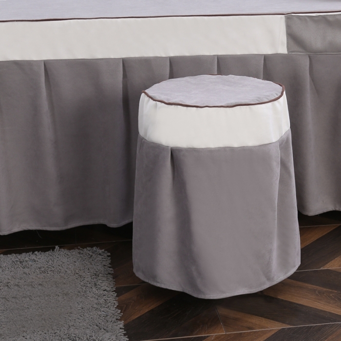 91家纺网 家纺一手货源 找家纺 不打烊家纺2025新款美容床罩四件套国色天香A款灰色