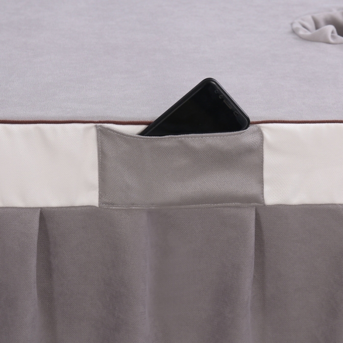 91家纺网 家纺一手货源 找家纺 不打烊家纺2025新款美容床罩四件套国色天香A款灰色