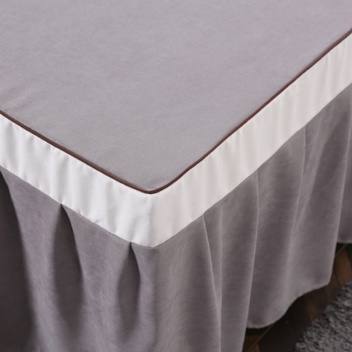 91家纺网 家纺一手货源 找家纺 不打烊家纺2025新款美容床罩四件套国色天香A款灰色