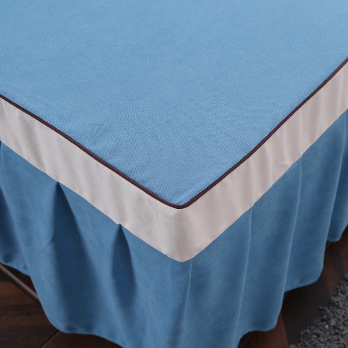 91家纺网 家纺一手货源 找家纺 不打烊家纺 2025新款美容床罩四件套国色天香A款蓝色