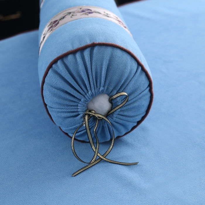 91家纺网 家纺一手货源 找家纺 不打烊家纺 2025新款美容床罩四件套国色天香A款蓝色