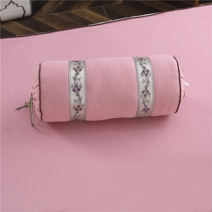 91家纺网 家纺一手货源 找家纺 不打烊家纺2021新款美容床罩四件套国色天香B款粉色