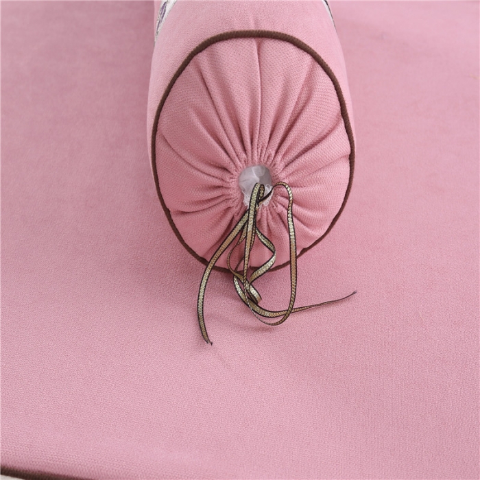 91家纺网 家纺一手货源 找家纺 不打烊家纺2021新款美容床罩四件套国色天香B款粉色