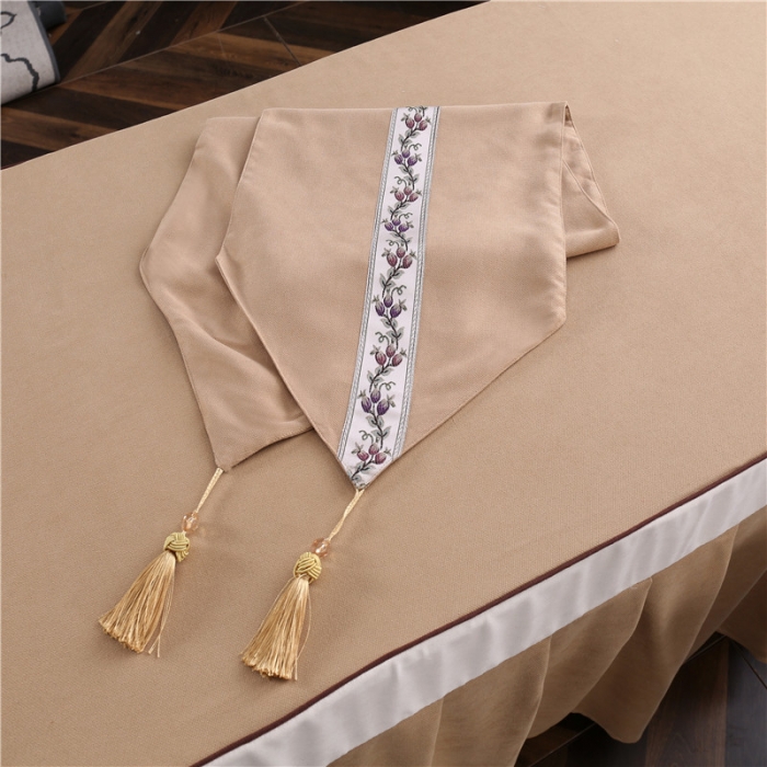 91家纺网 家纺一手货源 找家纺 不打烊家纺 2021新款美容床罩四件套国色天香B款驼色