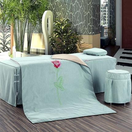 不打烊家纺2025新款美容床罩四件套一见钟情系列 一见钟情绿