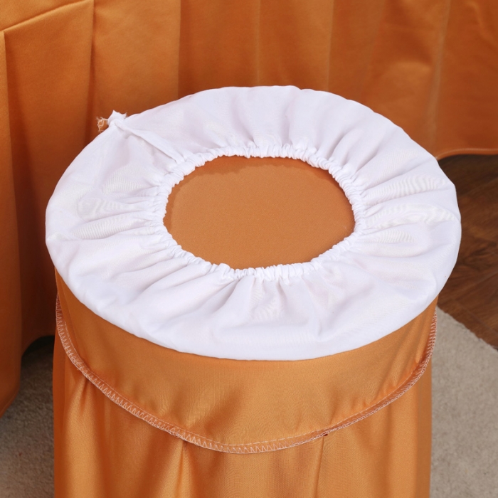 91家纺网 家纺一手货源 找家纺 不打烊家纺  (原春恩家纺) 2025新款美容床罩四件套洛丽塔系列 富贵橙