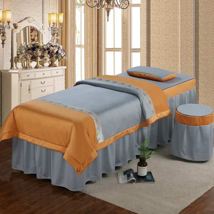 91家纺网 家纺一手货源 找家纺 不打烊家纺  (原春恩家纺) 2025新款美容床罩四件套洛丽塔系列 洛丽塔绅士灰