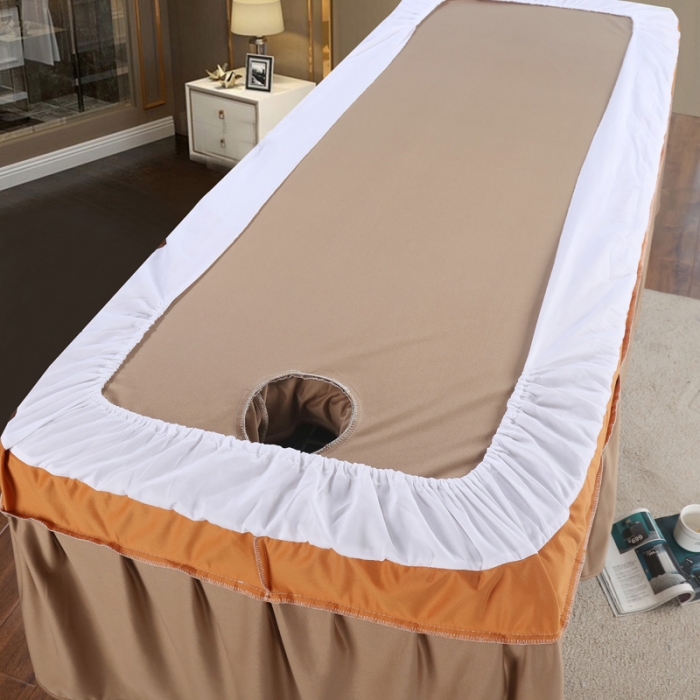 91家纺网 家纺一手货源 找家纺 不打烊家纺  (原春恩家纺) 2025新款美容床罩四件套洛丽塔系列 洛丽塔香槟驼