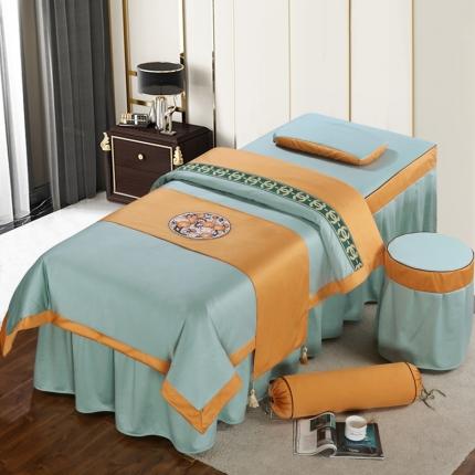 不打烊家纺  (原春恩家纺) 2025新款美容床罩四件套巴黎之恋系列巴黎之恋绿色