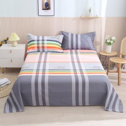 91家纺网 家纺一手货源 找家纺 圣锦 全棉单床单 格立方-粉