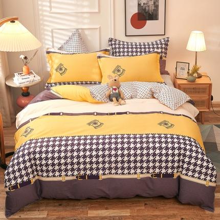 91家纺网 家纺一手货源 找家纺 2025新款13070全棉四件套纯棉三件套无化纤 里约