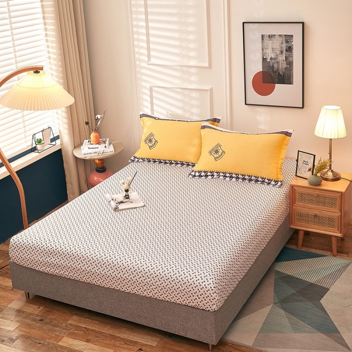 91家纺网 家纺一手货源 找家纺 衿成家纺 2025新款13070全棉单床笠 奶油草莓