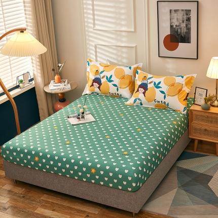 91家纺网 家纺一手货源 找家纺 衿成家纺 2025新款13070全棉单床笠 柠檬女孩