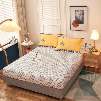 91家纺网 家纺一手货源 找家纺 衿成家纺 2025新款13070全棉单床笠 雪绒花