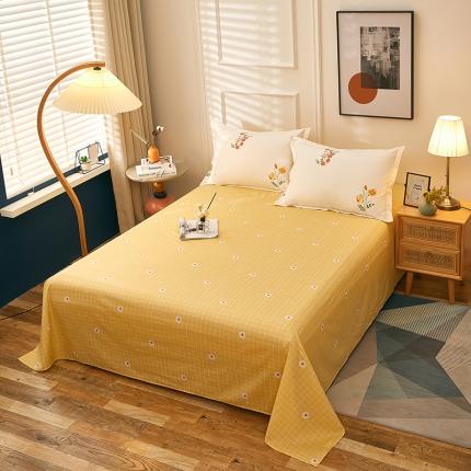 91家纺网 家纺一手货源 找家纺 衿成家纺 2025新款13070全棉单床单 芳草天空