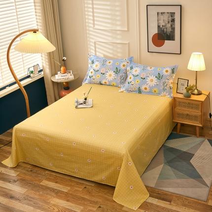 91家纺网 家纺一手货源 找家纺 衿成家纺 2025新款13070全棉单床单 浪漫花语