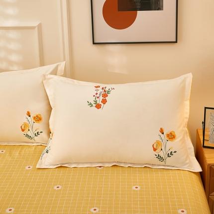 91家纺网 家纺一手货源 找家纺 衿成家纺 2025新款13070全棉枕套一对 芳草天空