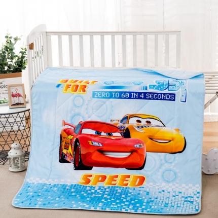 迪士尼2021新款喷气全棉数码印花儿童卡通迪士尼夏凉被 汽车王子