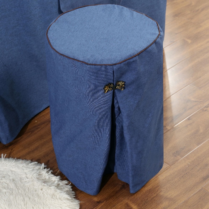 91家纺网 家纺一手货源 找家纺 不打烊家纺2025新款美容床罩四件套两情相悦系列B款 蓝色