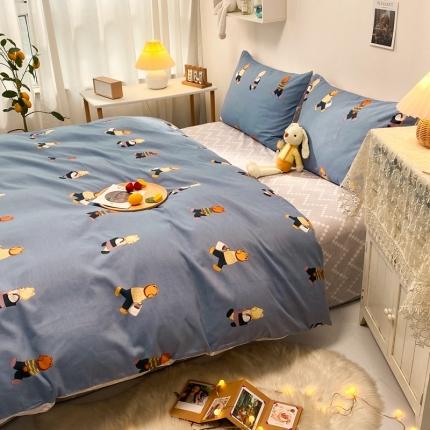 91家纺网 家纺一手货源 找家纺 捌月13372喷气全棉摩登熊四件套 购物熊