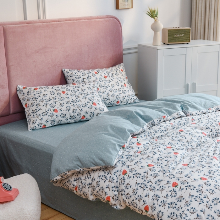 91家纺网 家纺一手货源 找家纺 捌月花颜系列全棉四件套 玲珑