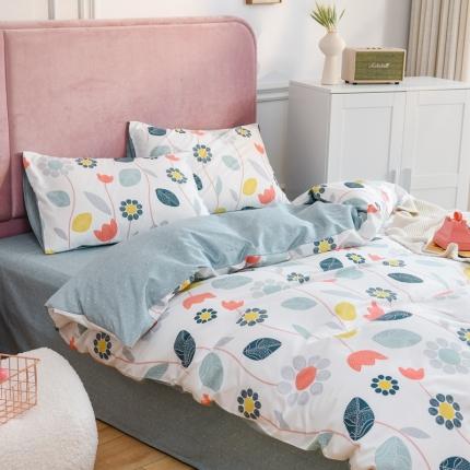 91家纺网 家纺一手货源 找家纺 捌月花颜系列全棉四件套 浮生若梦