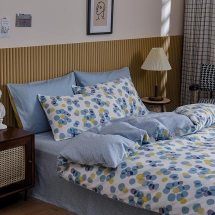 91家纺网 家纺一手货源 找家纺 捌月简约时光系列全棉四件套 光影