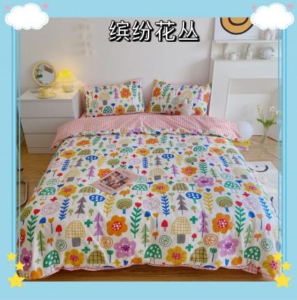 91家纺网 家纺一手货源 找家纺 星期八 2021新款13372你好春天系列四件套 缤纷花丛