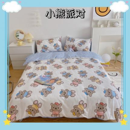 91家纺网 家纺一手货源 找家纺 （总）星期八 2021新款13372你好春天系列四件套