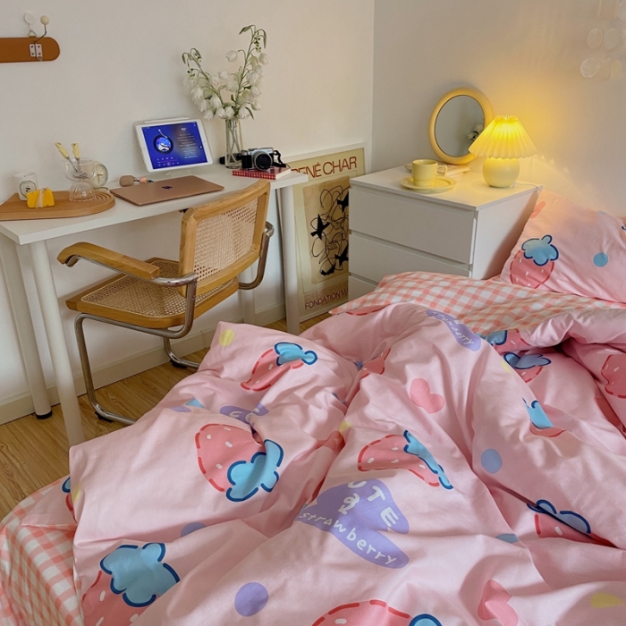 91家纺网 家纺一手货源 找家纺 （总）星期八 2021新款13372你好春天系列四件套