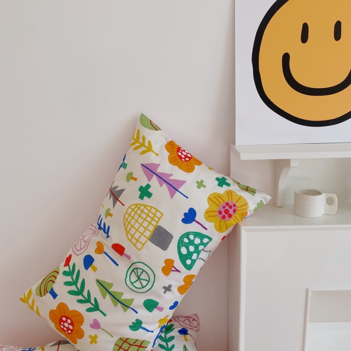 91家纺网 家纺一手货源 找家纺 星期八 2021新款13372你好春天系列四件套 缤纷花丛