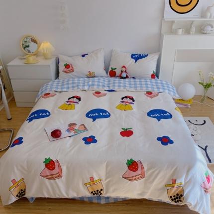 星期八 2021新款13372你好春天系列四件套 奶茶妹妹