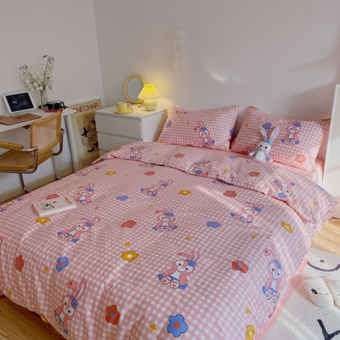 91家纺网 家纺一手货源 找家纺 星期八 2021新款13372你好春天系列四件套 星黛露