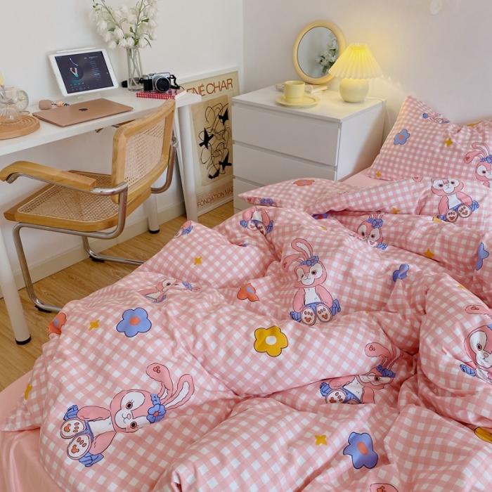 91家纺网 家纺一手货源 找家纺 星期八 2021新款13372你好春天系列四件套 星黛露