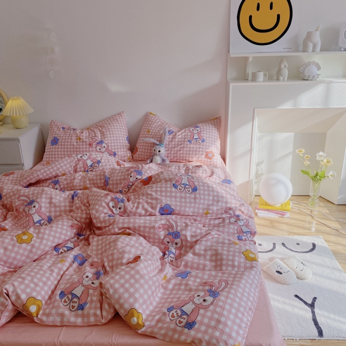 91家纺网 家纺一手货源 找家纺 星期八 2021新款13372你好春天系列四件套 星黛露